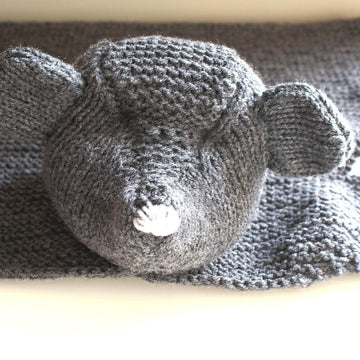 Teddy Bear Skin Rug Acrylic Throw Blanket 22" x 22"