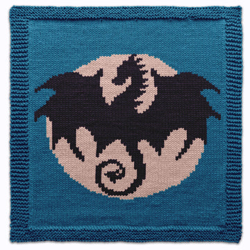 Moon Dragon Square Knitting Pattern
