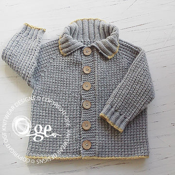 Baby/toddlers seamless top down Fisherman's Rib Jacket - P058