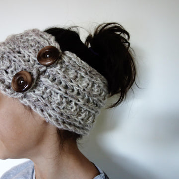 Chunky Buttoned Headband