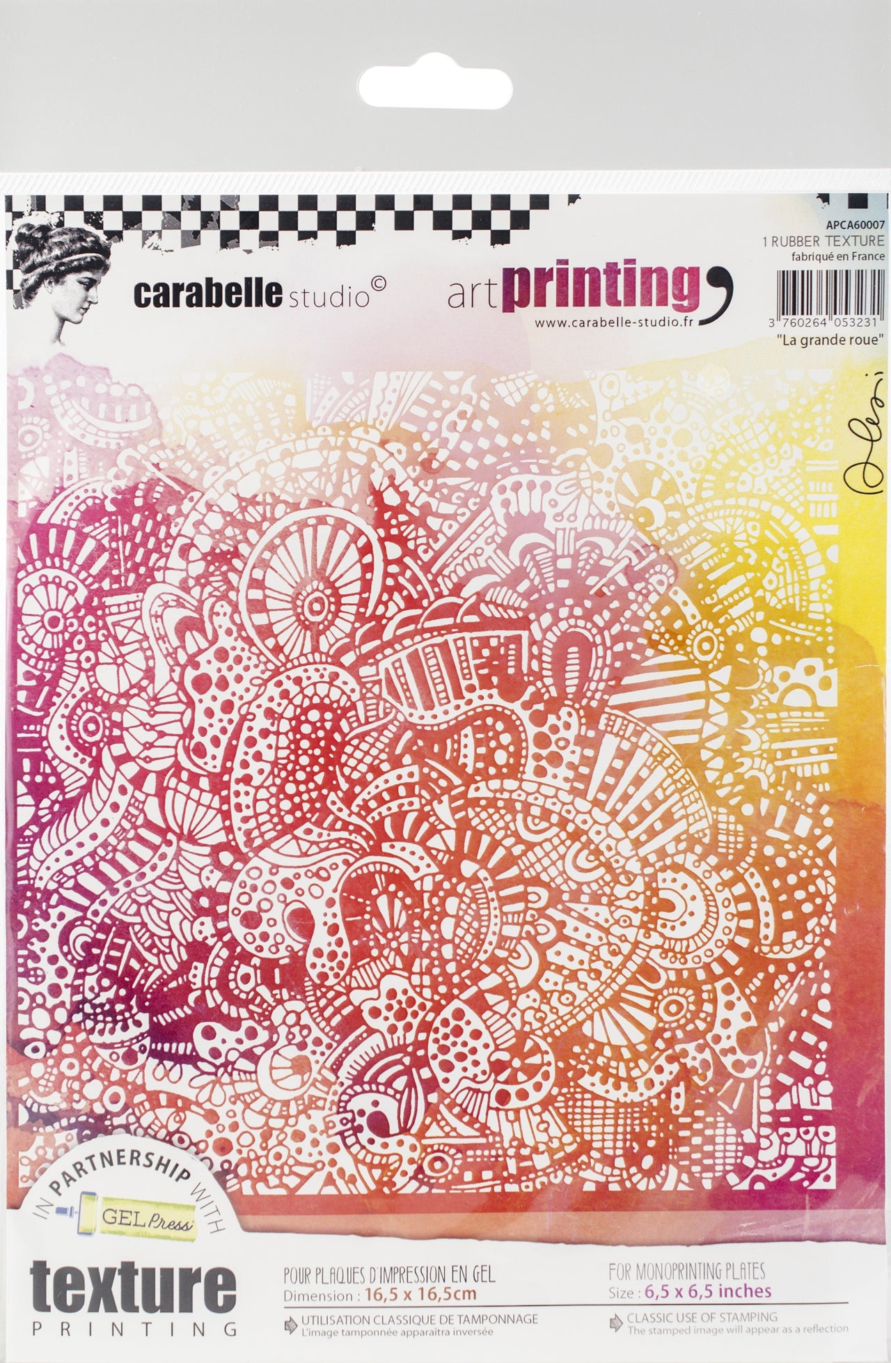 Carabelle Studio Art Printing Square Rubber Texture Plate - Ferris Wheel