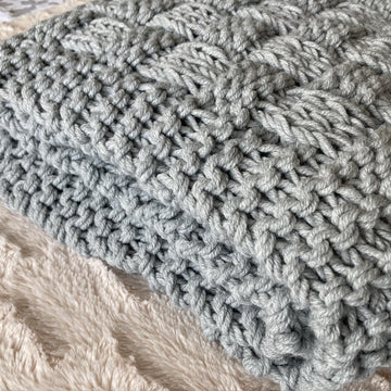 Chunky Basket Weave Blanket / Throw