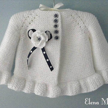 Knitting PATTERN Baby Girl Jacket Newborn Girl Coat Mia