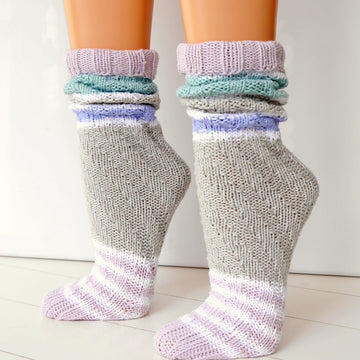 Strickanleitung - SPIRALSOCKEN stricken – ohne Ferse – No.132