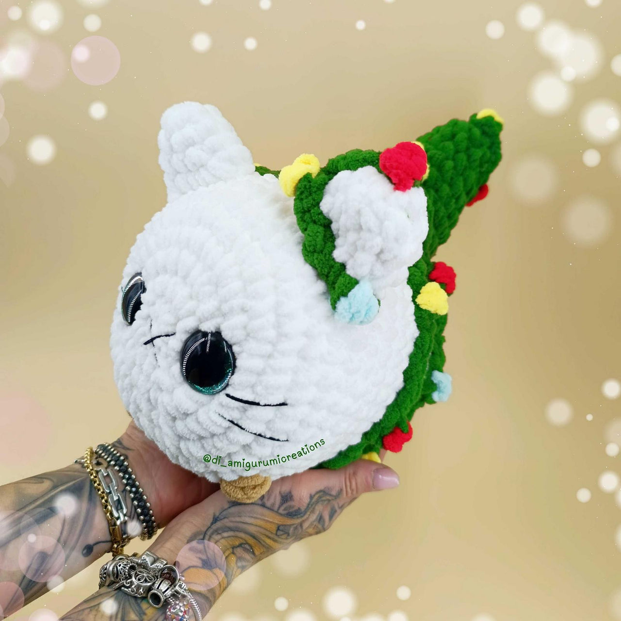 Christmas Lights Cat Crochet