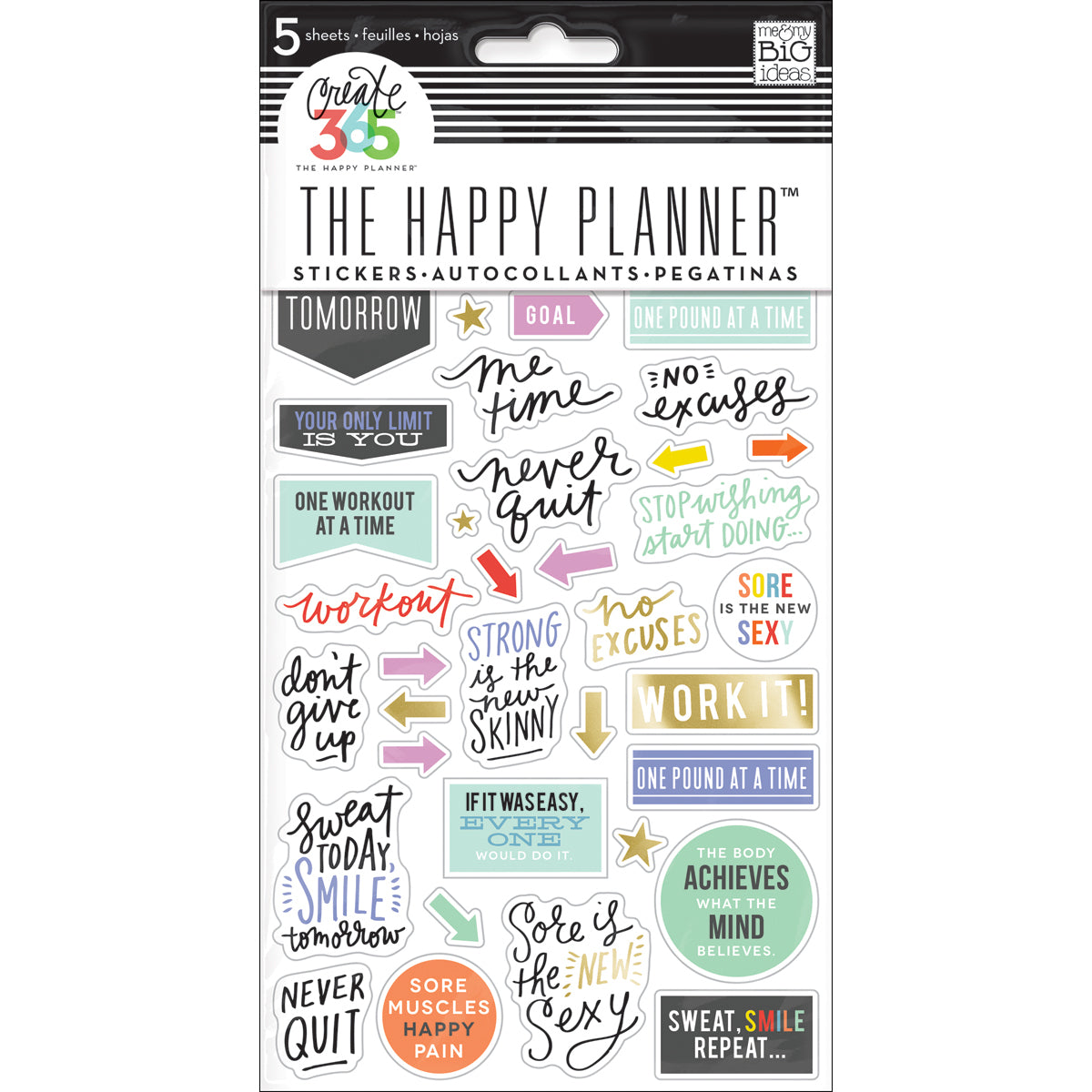 The Happy Planner Stickers 5/Sheets - Fitness