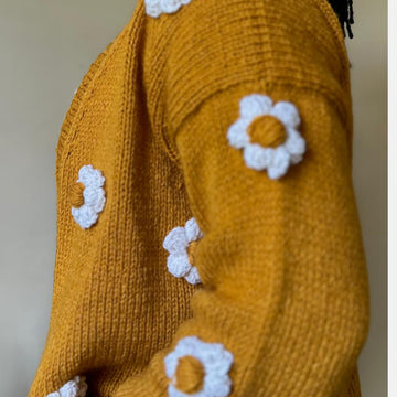 Flower Puff Cardigan