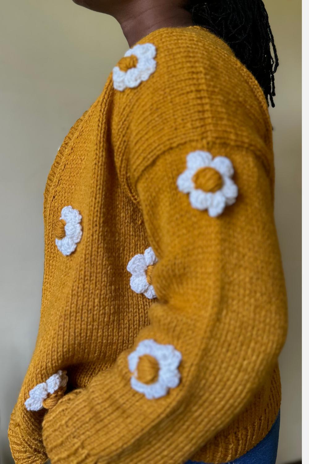Flower Puff Cardigan