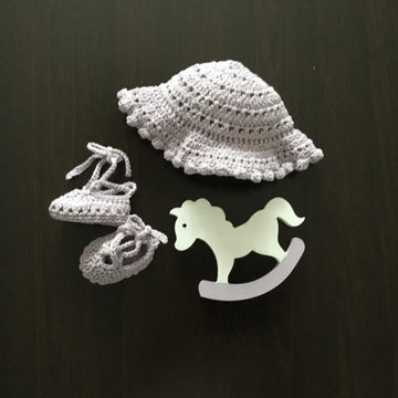 Mia Baby Ballerina Bootie & Hat Set N 481