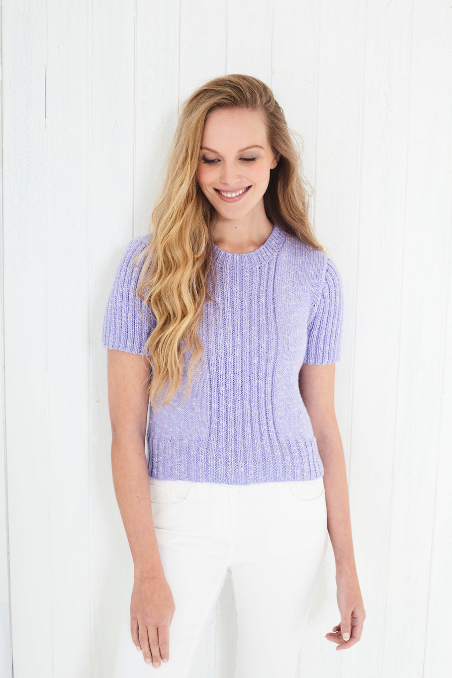 Ladies Cardigan Top with Short Sleeves and Top with Cap Sleeves in King Cole Cotton Top DK in King Cole - 5625 - Leaflet