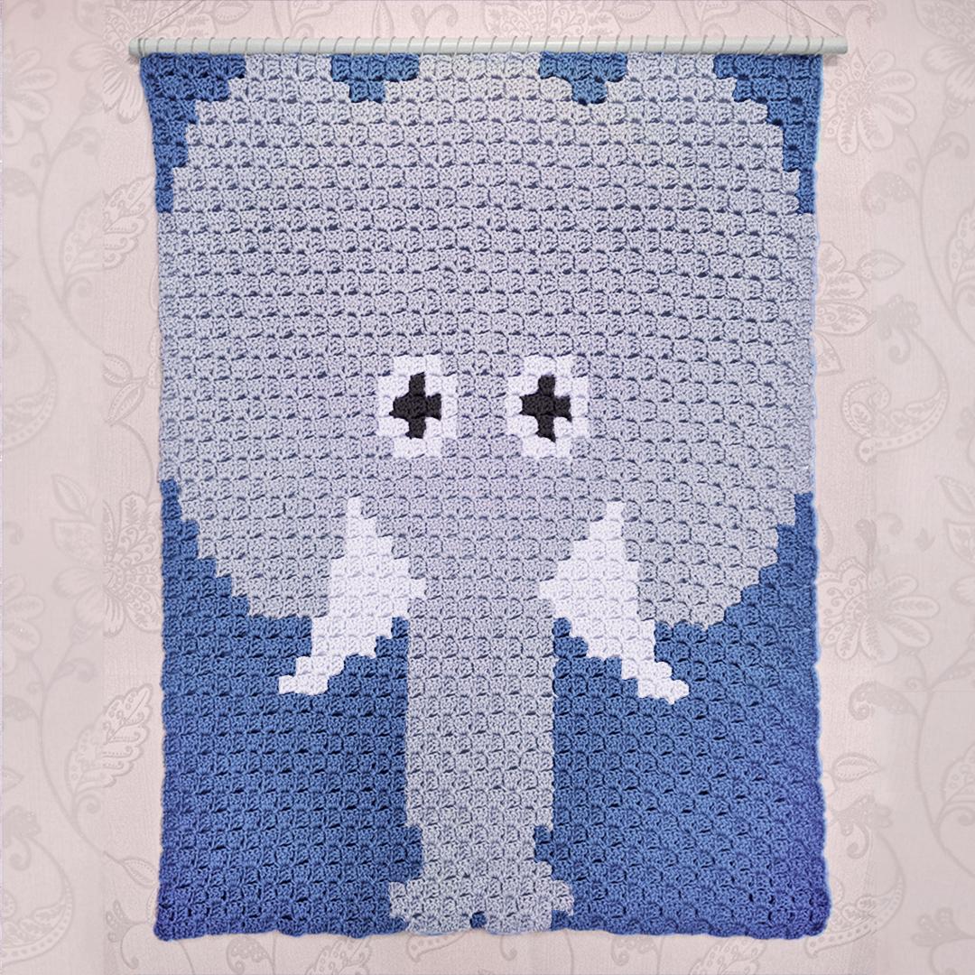 C2C - Elephant Face - Corner to Corner Blanket