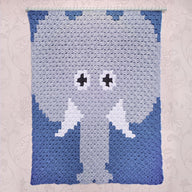 C2C - Elephant Face - Corner to Corner Blanket