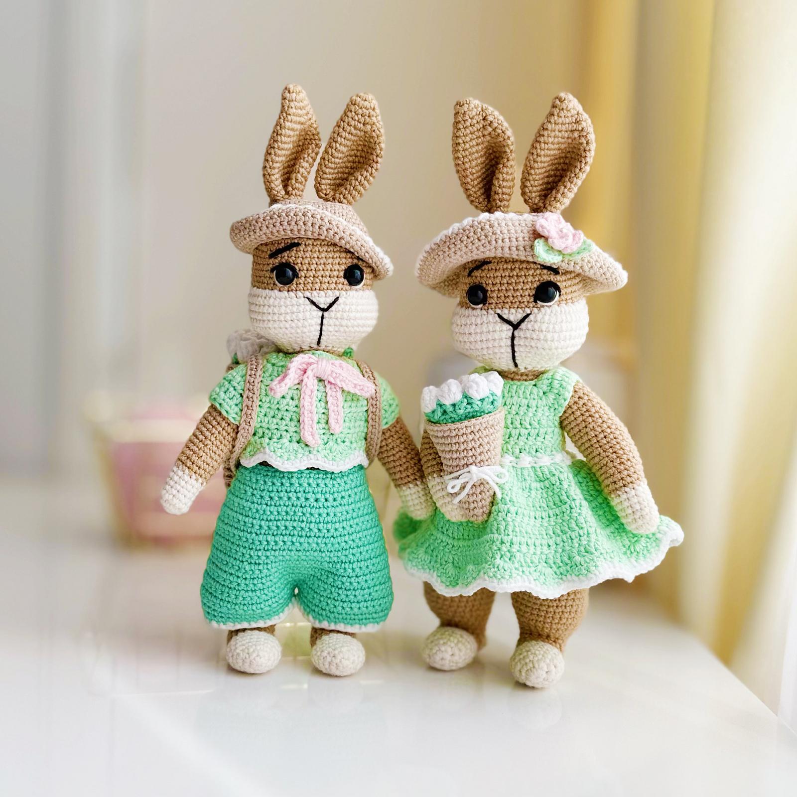 Amigurumi bunny, crochet rabbit, Spring bunnies
