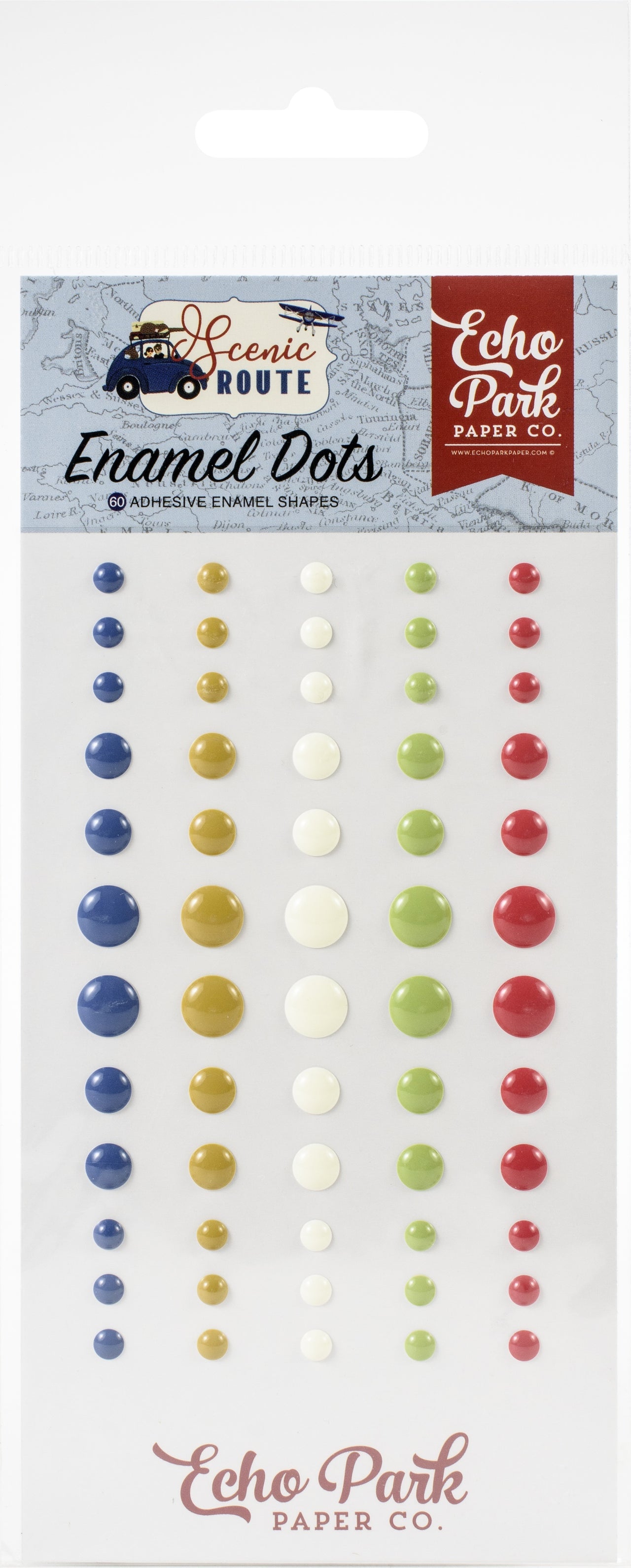 Echo Park Paper Echo Park Adhesive Enamel Dots 60/Pkg - Scenic Route