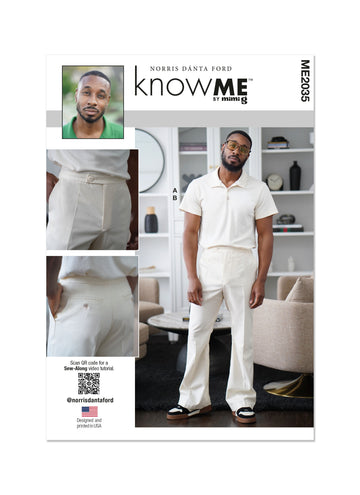 Know Me Men's Polo Shirt and Pants ME2035 - Sewing Pattern