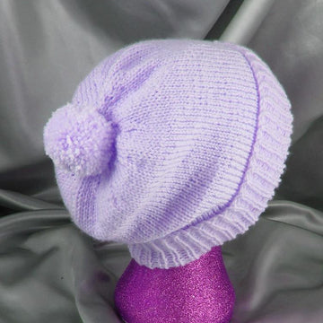 Simple Bobble Slouch Hat Circular