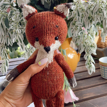 Knitting Toy Pattern - Mister Baby Fox