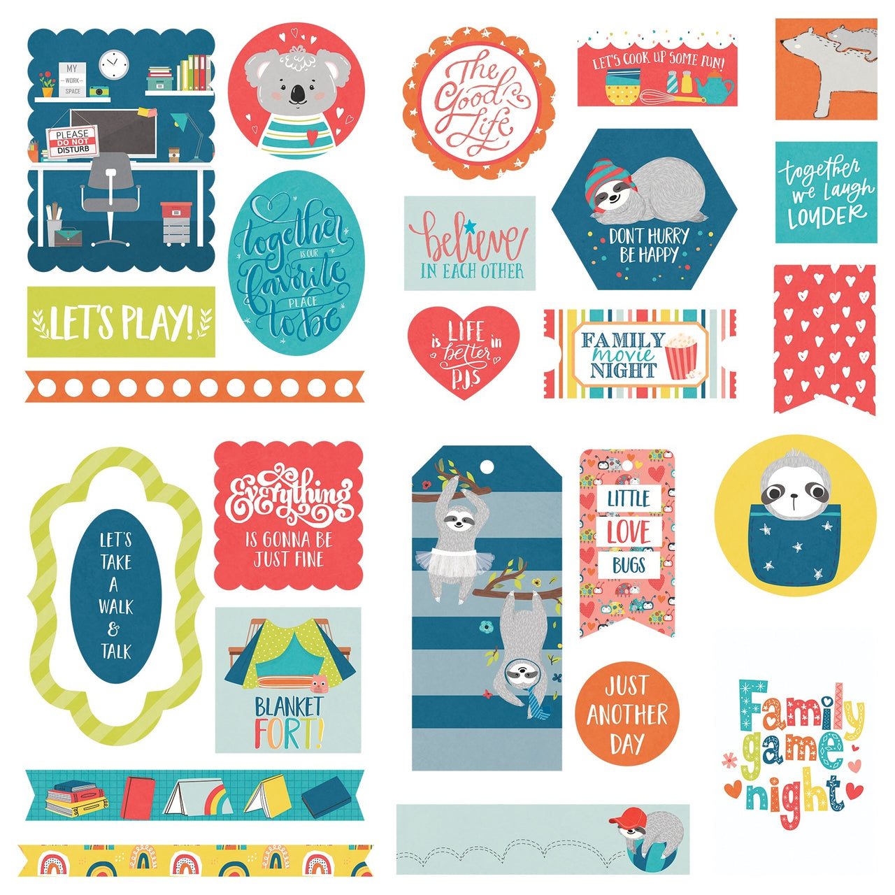 Photoplay Paper We Can Just Stay Home Ephemera Cardstock Die-Cuts - 630362