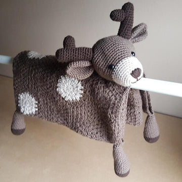 3in1 Woodland Deer Folding Baby Blanket Toy Lovey