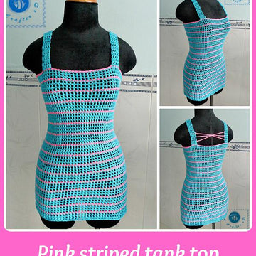 Pink Striped Tank Top