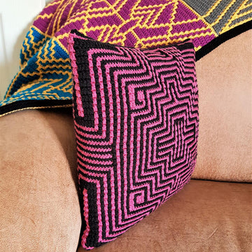 Mosaic Crochet Deco Illusion Cushion