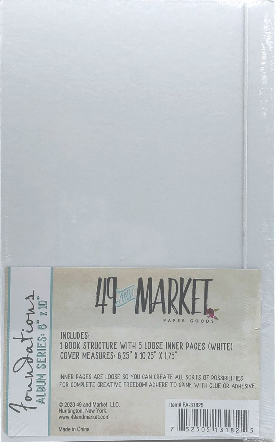 49 And Market Foundations Album 6"X10" - White