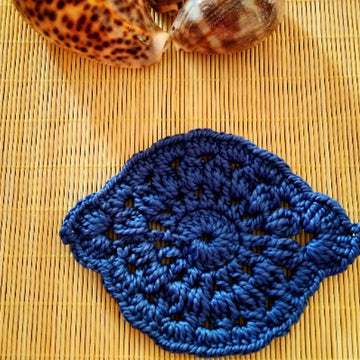 Crochet Oval Coaster Pattern with Video Tutorial and Matching Holder