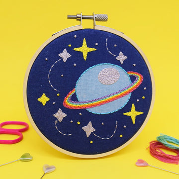 The Make Arcade Galaxy Embroidery Kit - 4 Inch