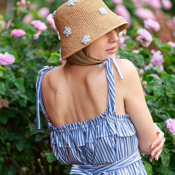 Flower bucket hat