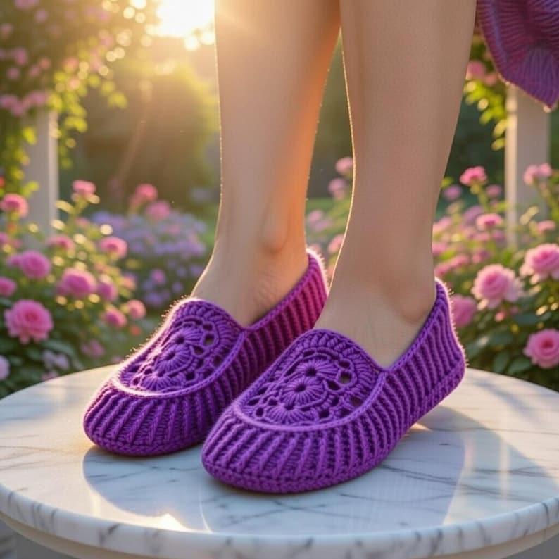 Women’s Crochet Slippers Pattern – Adult House Slippers PDF + Video Tutorial