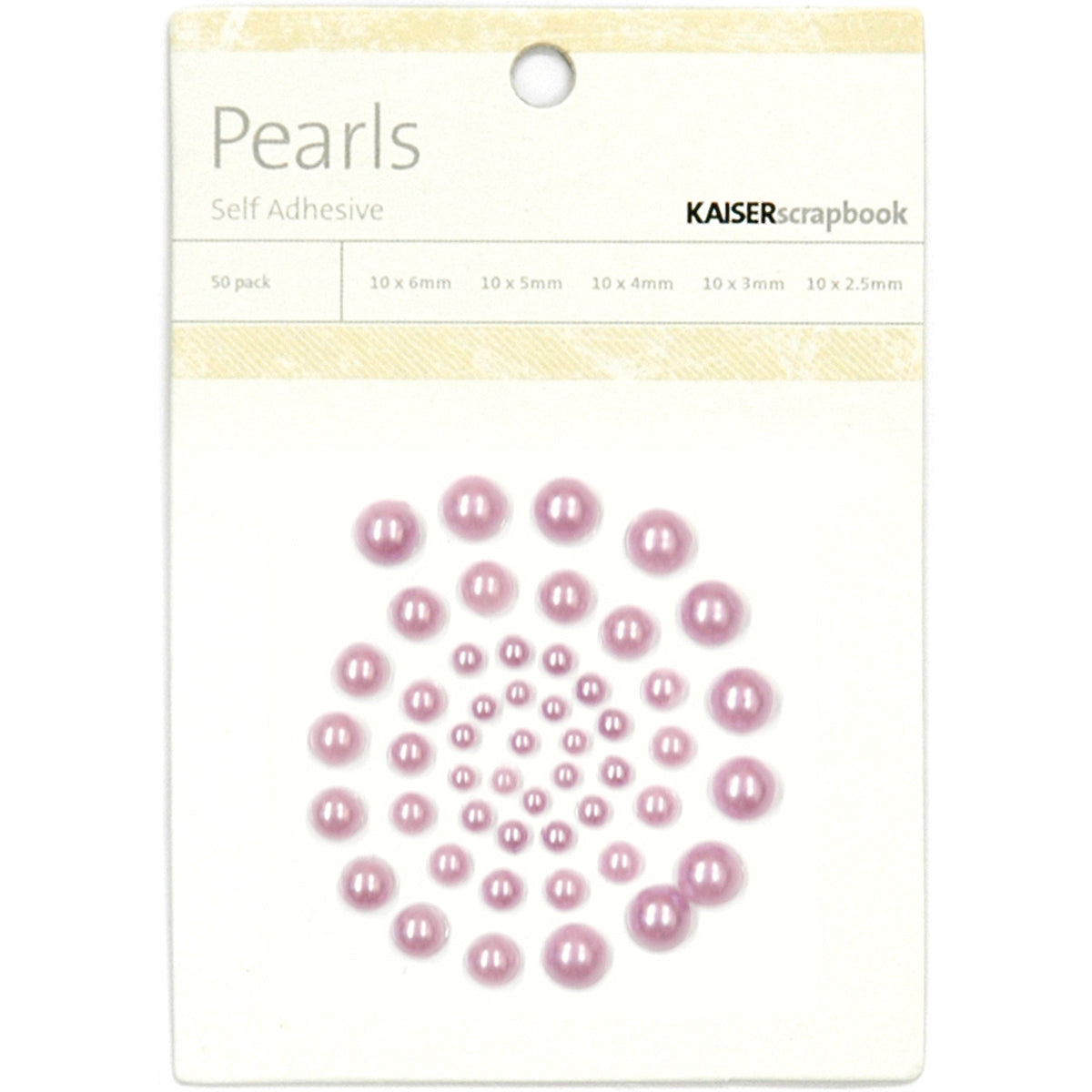 Kaisercraft Adhesive Pearls 50/Pkg - Lavender