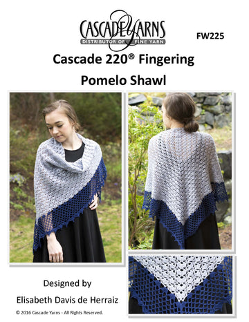 Pomelo Shawl in Cascade 220® Fingering - FW225 - Downloadable PDF