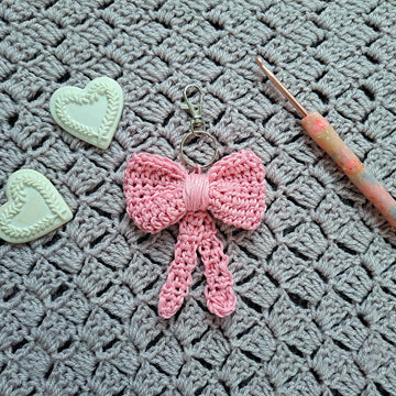Crochet Coquette Bow Charm Pattern