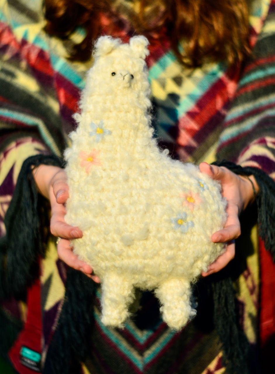 Big curly alpaca toy