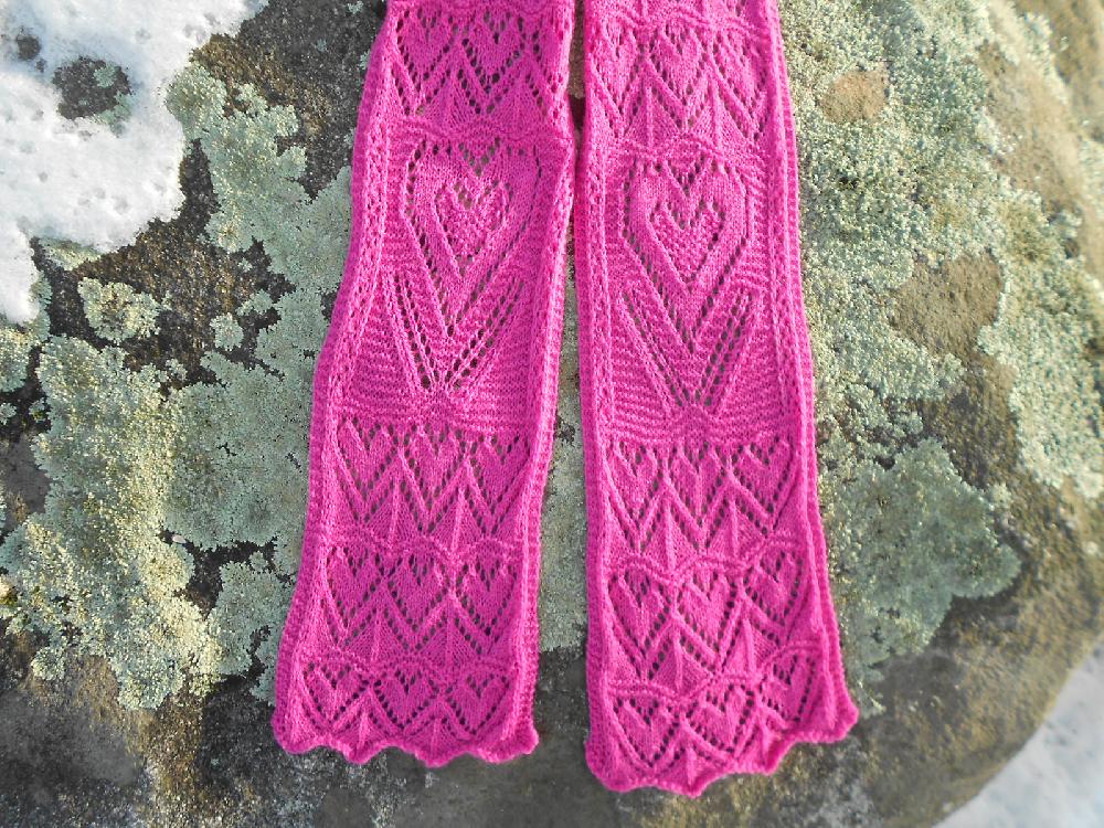 Framed Hearts Valentine Scarf
