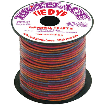 Pepperell Rexlace Plastic Lacing .0938"X33yd - Red Tie Dye