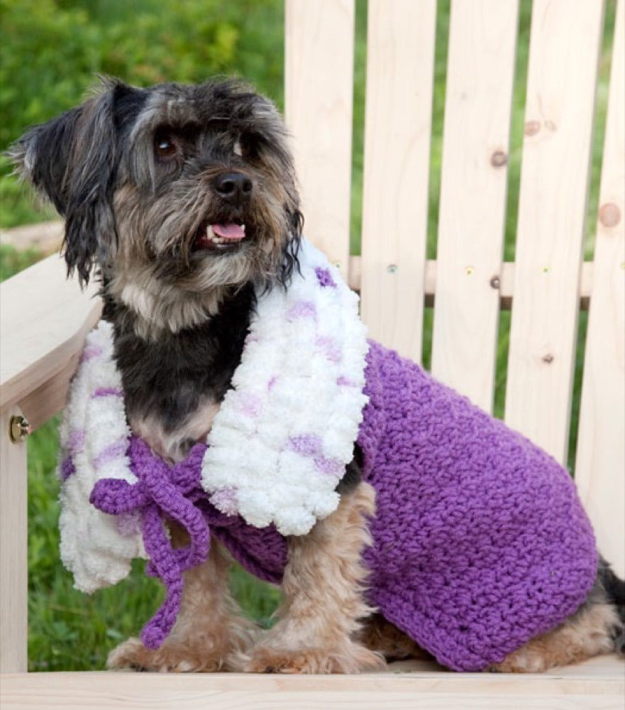 Purpleicious Dog Coat in Red Heart Super Saver Economy Solids - LW2227