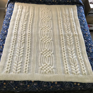 Bonnie's Winter Cabled Throw