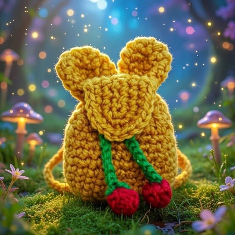 Crochet Mini Backpack Keychain Pattern PDF – Bag Charm DIY – Easy Crochet Keyring + Video Tutorial