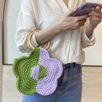 Groovy Flower Crochet Bag Pattern – Retro Aesthetic | Handbag, Shoulder, Crossbody & Tote Bag