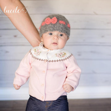 Bow Beanie with Cords