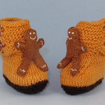 Baby Gingerbread Man Booties