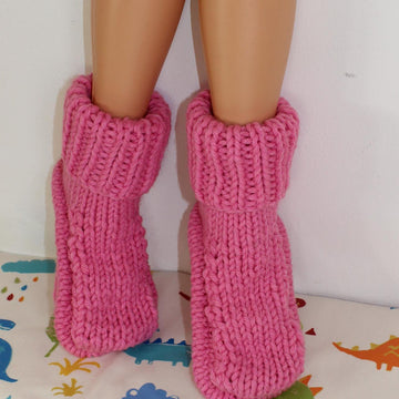 Mens Super Chunky Stocking Stitch Slippers
