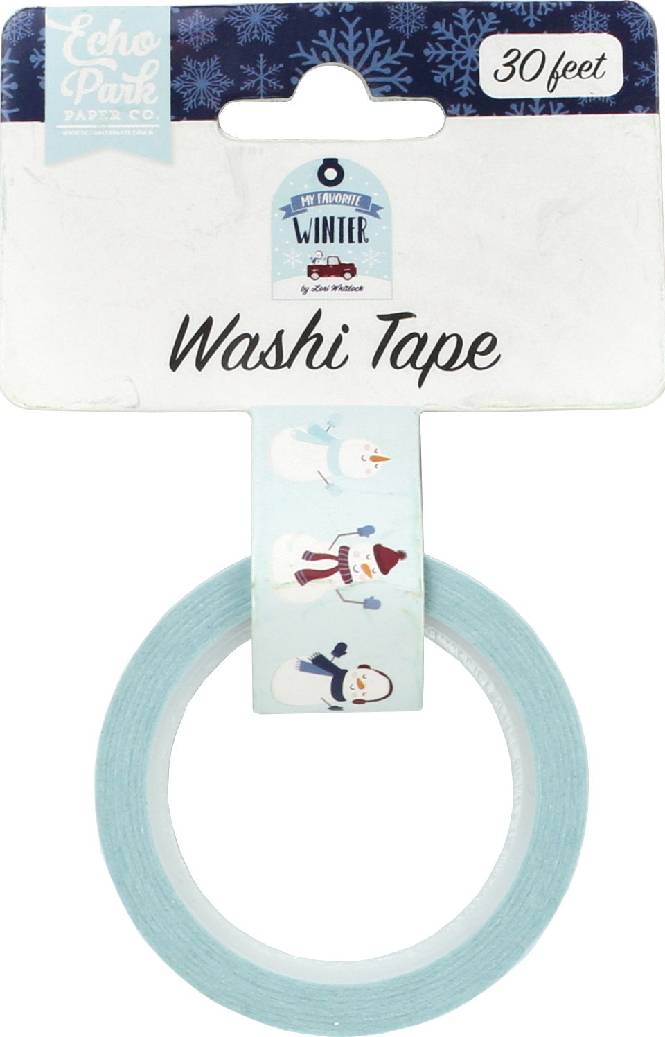 Echo Park Paper Echo Park My Favorite Winter Decorative Tape 30' - Sweet Snowman