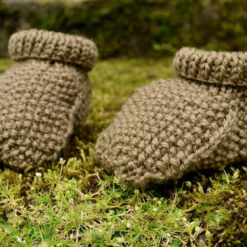 Moss Stitch Baby Boots