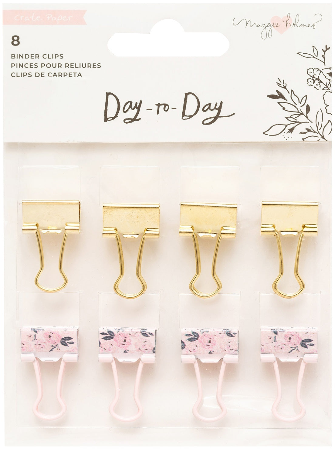 American Crafts Maggie Holmes Day-To-Day Planner Binder Clips 8/Pkg - 622431