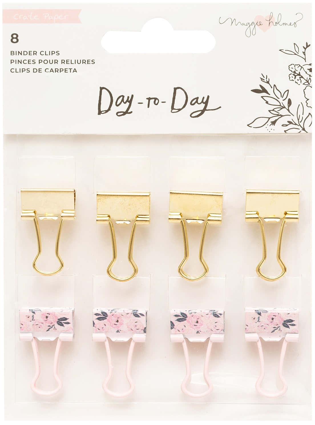 American Crafts Maggie Holmes Day-To-Day Planner Binder Clips 8/Pkg - 622431
