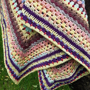 Quick Work  Scrap Yarn Crochet Baby Blanket