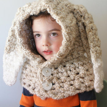 Chunky Crochet Bunny Hood