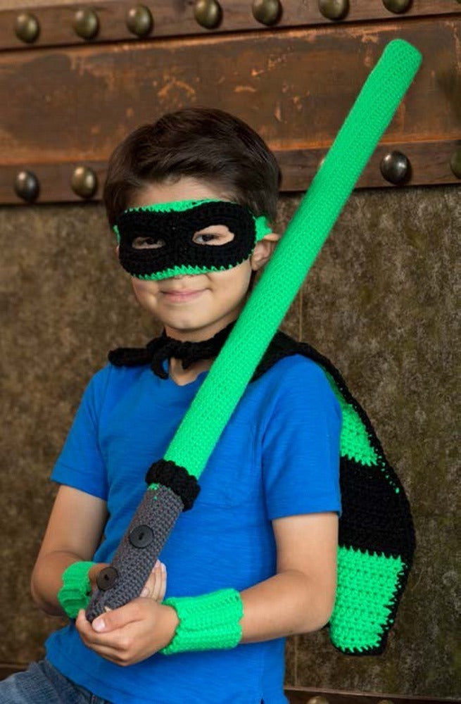Halloween Boy Hero in Red Heart Super Saver Economy Solids - LW3836